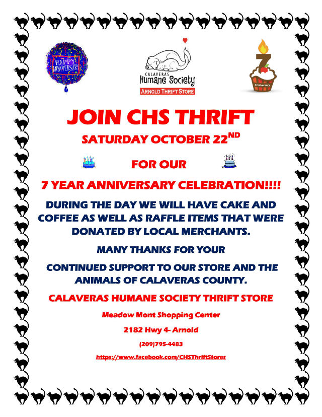 Arnold CHS Thrift Invites You To Celebrate Their Anniversary