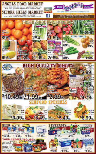 Shop Local! Sierra Hills, Angels Food & Sierra Hills Natural Food Markets Weekly Specials Through October 11th