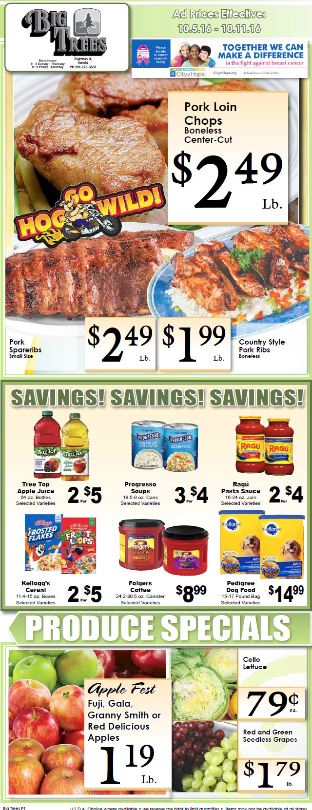 Big Trees Market Weekly Specials & Grocery Ads Through October 11th