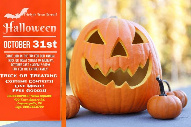 ‘Trick or Treat Street At The Square’ Coming To Copperopolis October 31