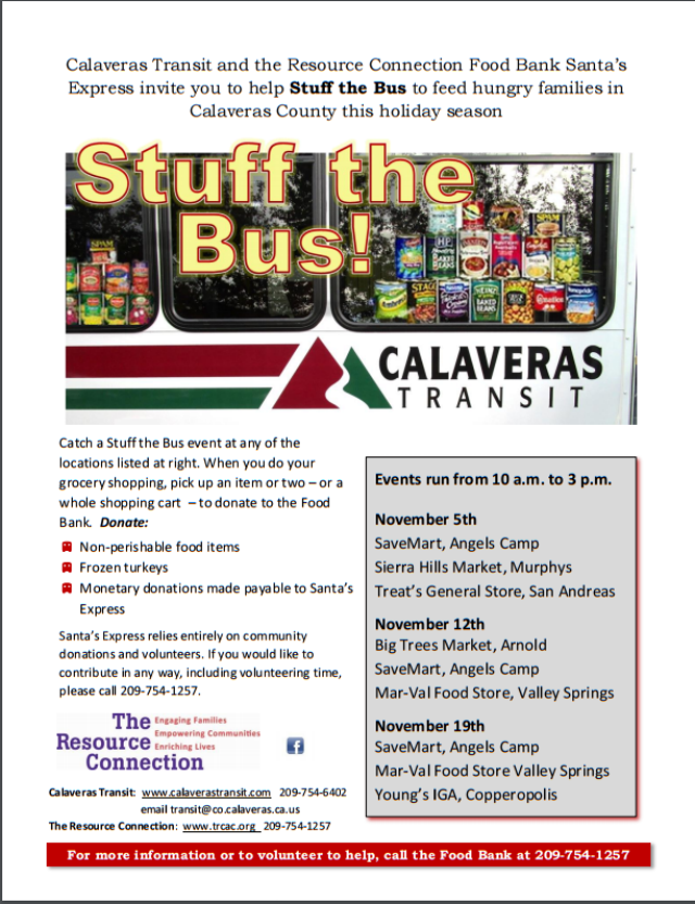Annual “Stuff The Bus”  Event Helps Stock The Food Bank For The Holidays