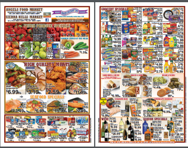 Angels Food & Sierra Hills Markets Weekly Ad Through October  25th! Ask About Our Seafood Specials