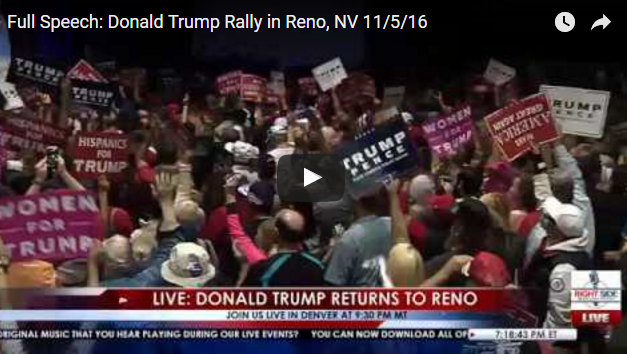 Trump Barnstormed Into Reno Yesterday, Speech Briefly Interrupted By Security Scare