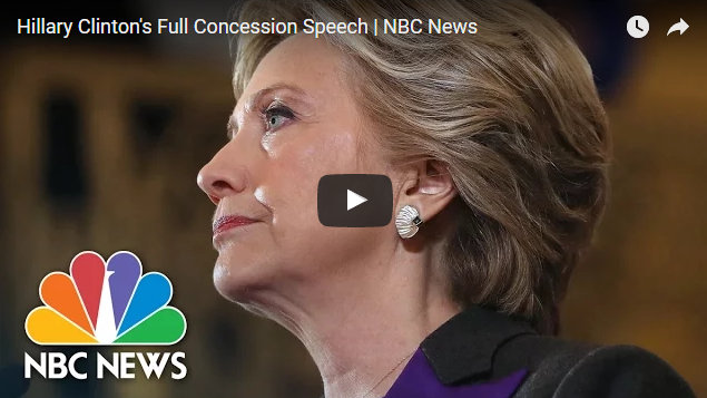 Hillary Rodham Clinton’s Full Concession Speech