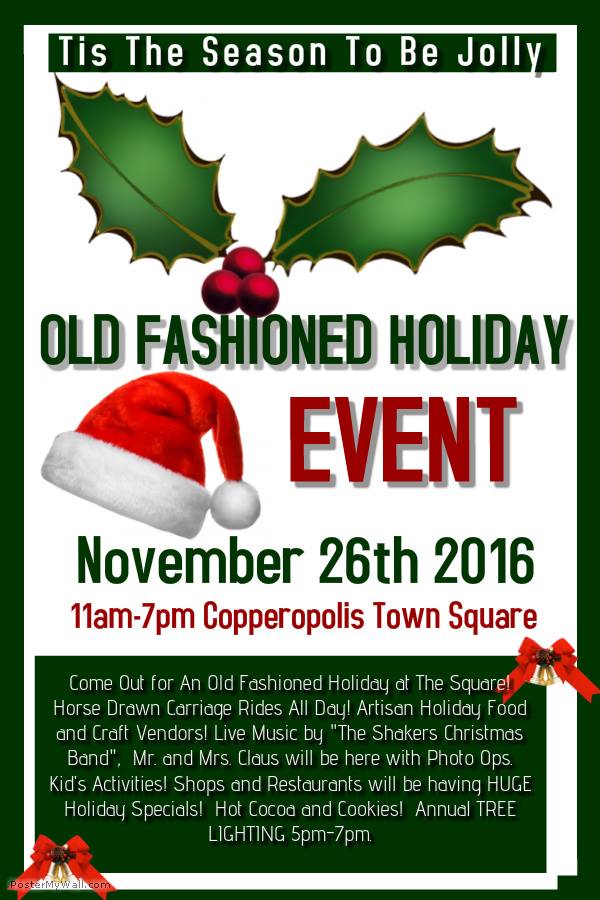‘Old Fashioned Holiday & Tree Lighting At The Square’ Coming To Copperopolis November 26