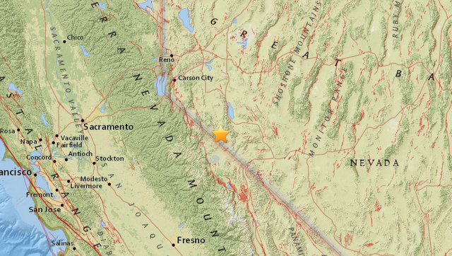 5.8 Earthquake Near Hawthorne Nevada