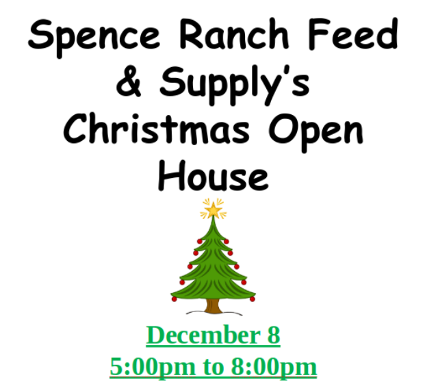 Spence Ranch Feed & Supply’s Christmas Open House
