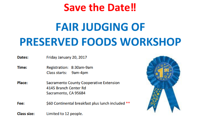 Wanna Be A Judge? Fair Judging  Of Preserved Foods Workshop