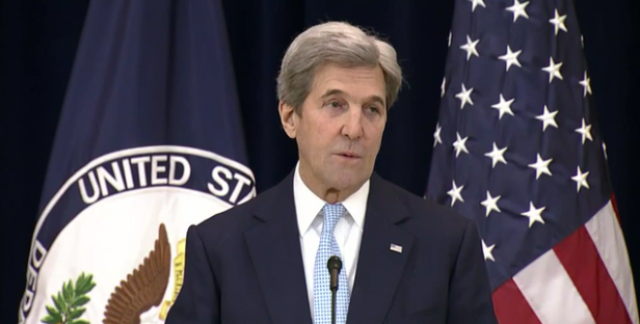 Secretary Kerry Delivers Remarks On  Middle East Peace