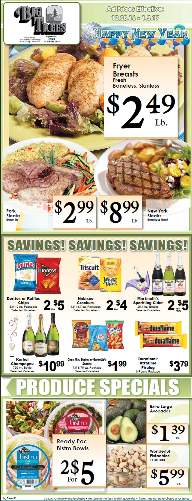 Big Trees Market Weekly Ad & Specials Through January 3, 2017