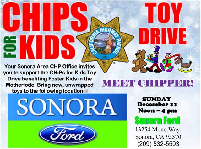 Bring A Toy To Sonora Ford Today For CHIPS For Kids!!