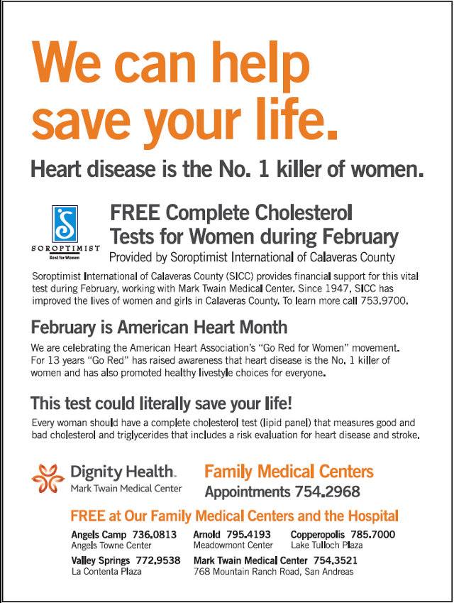 Mark Twain Medical Center & Soroptimists Kick Off American Heart Month With Free Cholesterol Tests