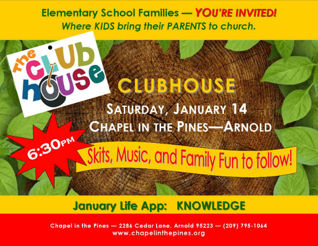 Family Fun Night In The Clubhouse January 14th