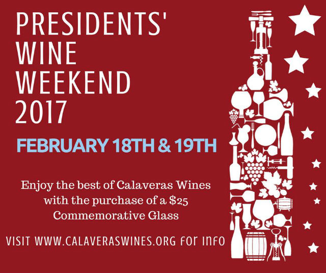 Presidents’ Day Wine Weekend, February 18th-19th