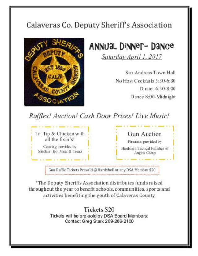 Calaveras County Deputy Sheriffs Association Annual Dinner-Dance