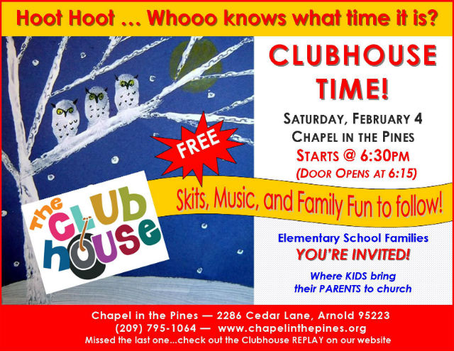 Family Fun Night In The Clubhouse ~ Saturday, February 4th