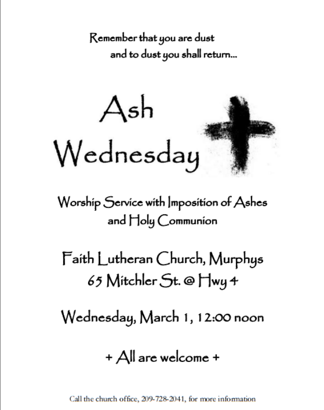 Ash Wednesday Worship Service