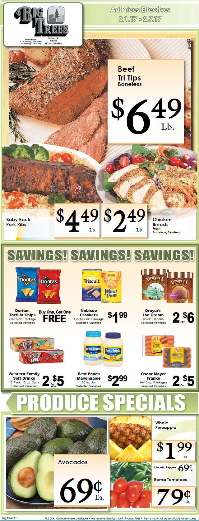 Big Trees Market Weekly Ad & Grocery Specials Through February 7th