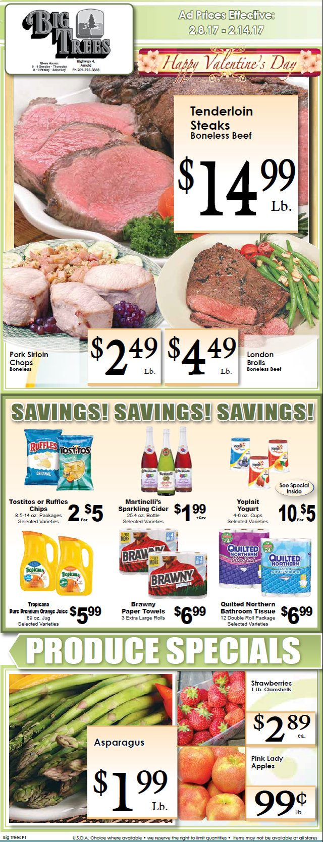 Big Trees Market Weekly Ad & Grocery Specials Through February 14th