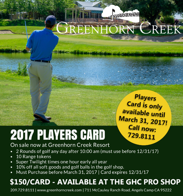 Get Your 2017 Greenhorn Creek Player’s Card!