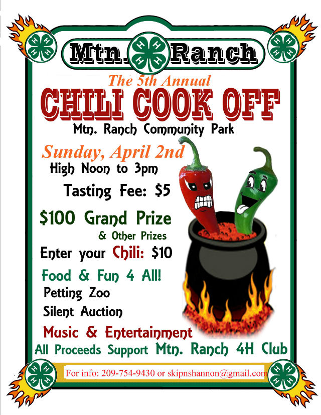 Chili Cooks Needed For 5th Annual Chili Cook Off in the Park