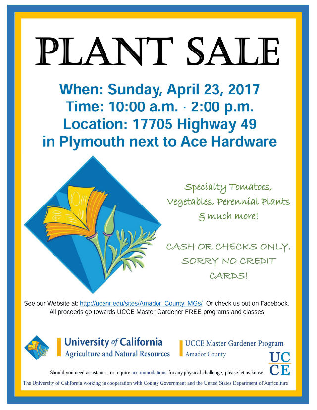 2017 UCCE Master Gardeners Of Amador County Plant Sale