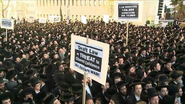 Orthodox Jews Protest Israel’s Military Draft Law