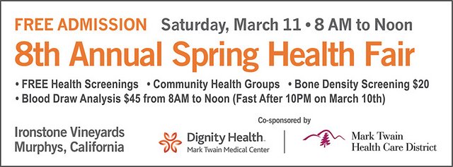 Mark Twain Medical Center’s 8th Annual Spring Health Fair Is March 11th!