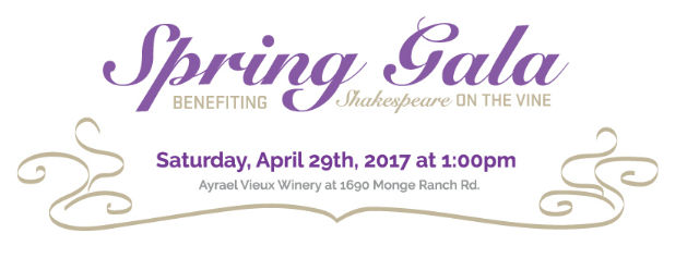 Shakespeare On The Vine Theatre Company’s Annual Spring Gala