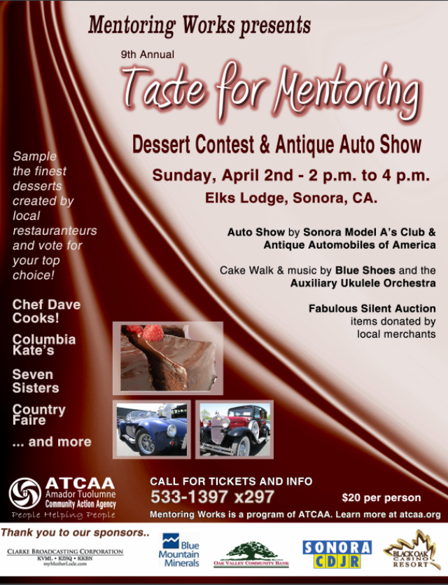 9th Annual Taste For Mentoring ~ Dessert Contest & Antique Auto Show
