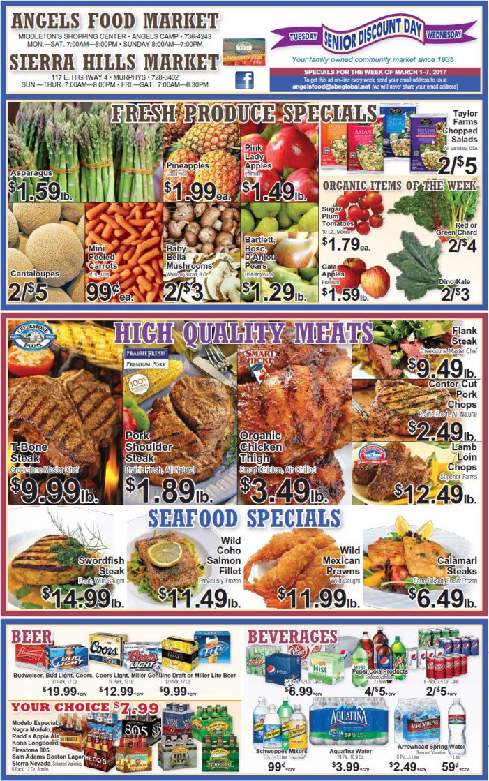 Angels Food & Sierra Hills Markets Weekly Ad Through March 7th!  Shop Local * Buy Local * Go Local!
