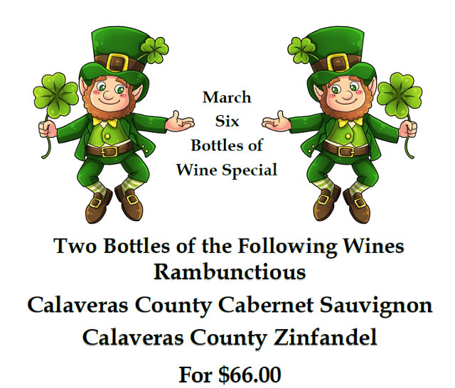Wonderful March Specials From Black Sheep Winery