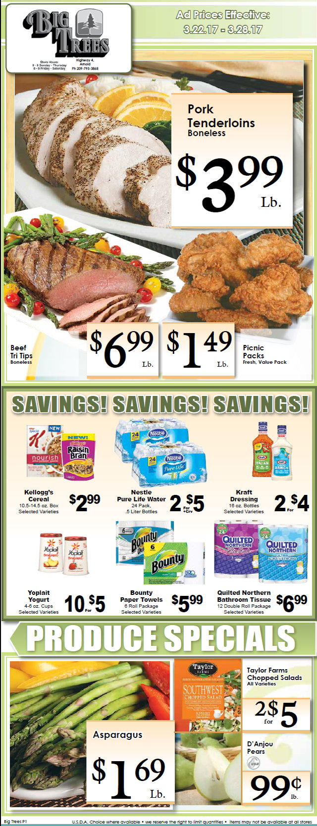 Big Trees Market Weekly Weekly Ad & Grocery Specials Through March 28th