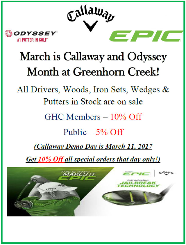 It’s March Shopping Madness At The Greenhorn Creek Pro Shop