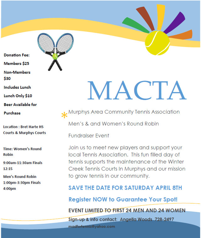 Tennis Players Encouraged To Enter MACTA’s Round Robin Tennis Tournament