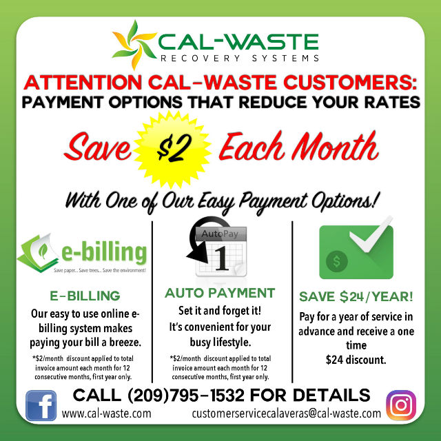 Save $2 Every Month With Cal-Waste Recovery Systems