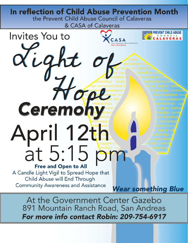 Light Of Hope Ceremony April 12th ~ Don’t Forget To Wear Blue!