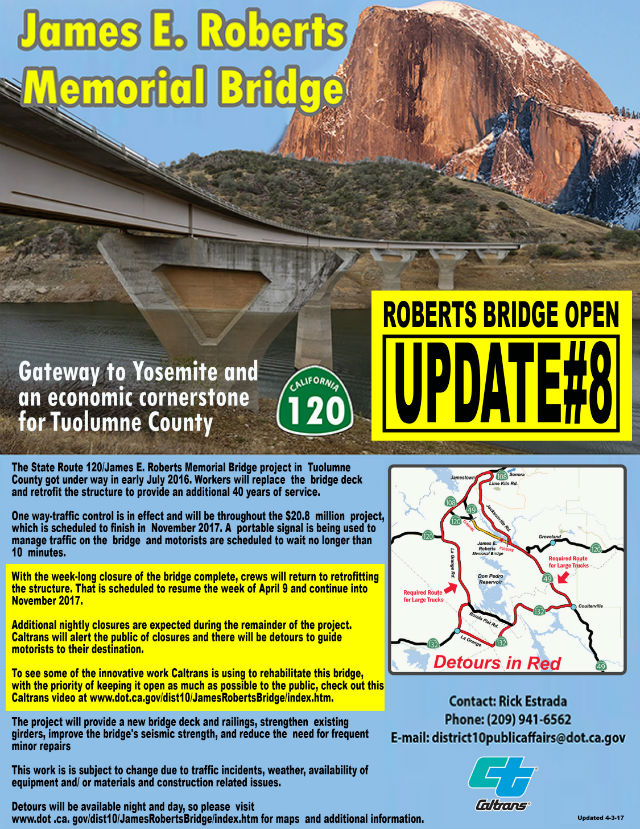 Highway Closure On James E. Roberts Memorial Bridge