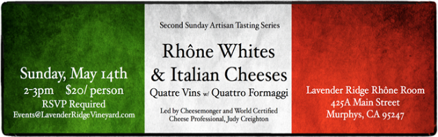 Wine & Cheese Pairing Class At Lavender Ridge Vineyard & Winery