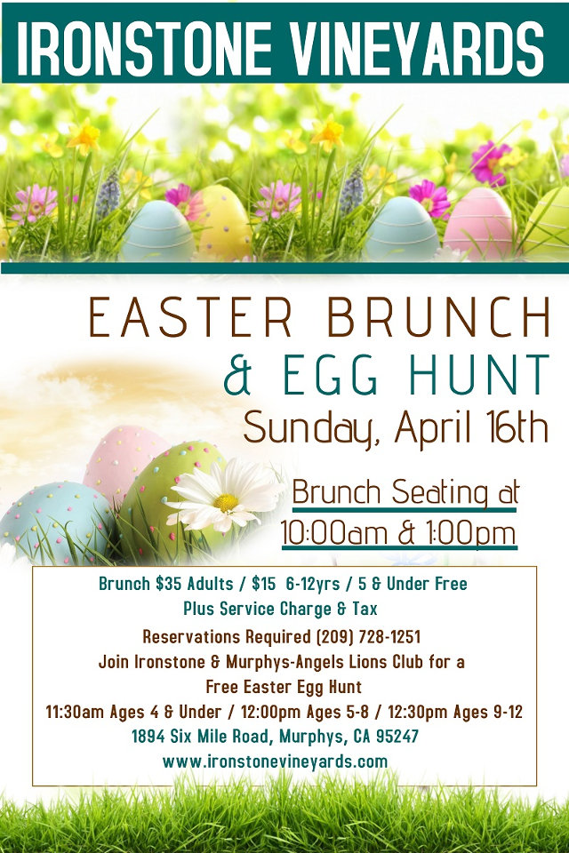 Make Plans For Ironstone’s Big Easter Brunch & Egg Hunt On April 16th