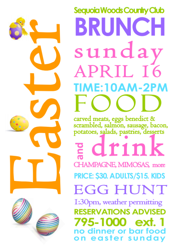Reserve Your Easter Brunch At Sequoia Woods Country Club