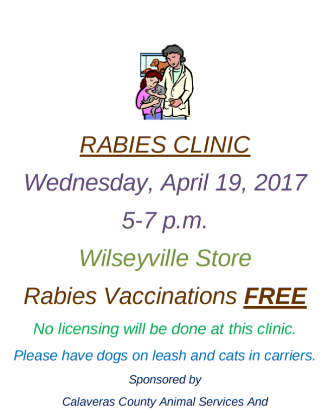 Free Rabies Vaccinations!