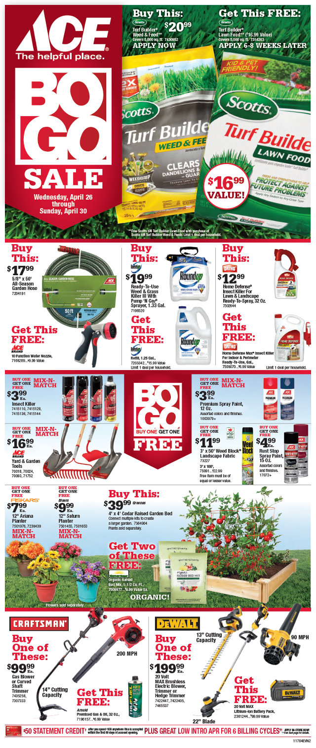 Don’t Miss The Giant BOGO Sale Going On Now At Arnold Ace Home Center