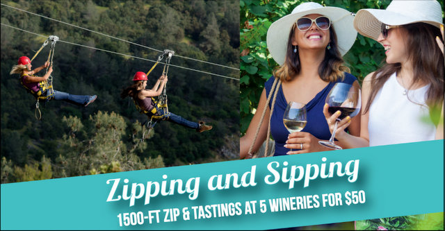 Don’t Miss Out On Zipping and Sipping!!  Ticket Sales End Wednesday, May 3rd, 2017!