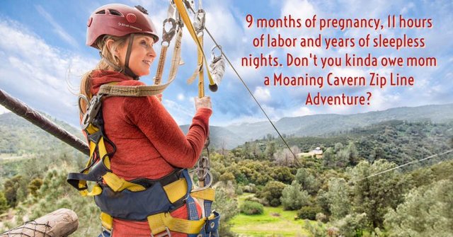 Attention Adventure Moms!  Ride The Zip Line At Cave & Mine Adventures!