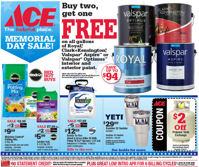 Memorial Weekend Savings At Arnold Ace Home Center