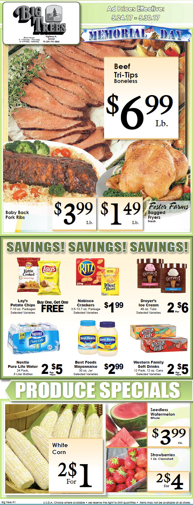Big Trees Market Weekly Ad & Grocery Specials Through May 30th