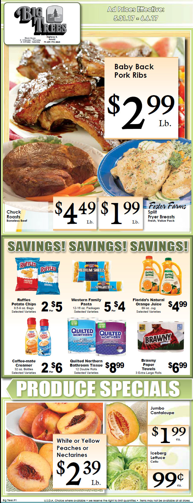 Big Trees Market Weekly Ad & Grocery Specials Through June 6th