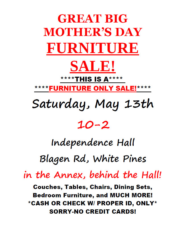 The Great Big Mother’s Day Furniture Sale