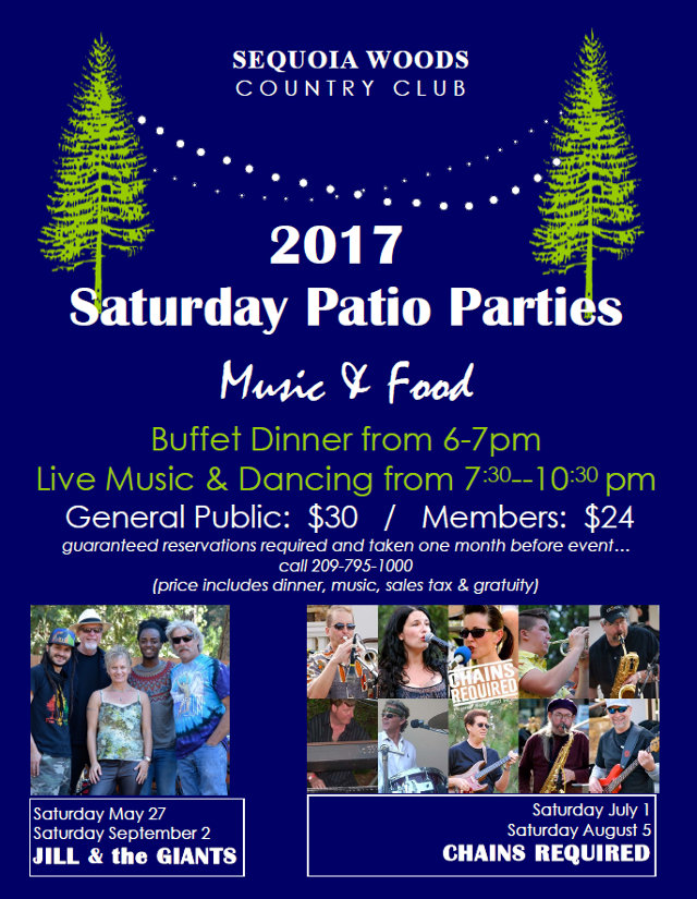The 2017 Sequoia Woods Country Club Saturday Patio Parties